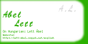abel lett business card